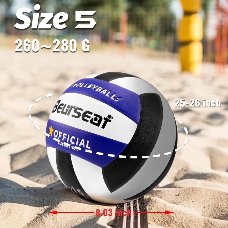 Beurseaf Volleyball, Soft Touch Beach Volleyball, Indoor Outdoor Volleyball for Beach Game Training, Official Size 5 - Image 3